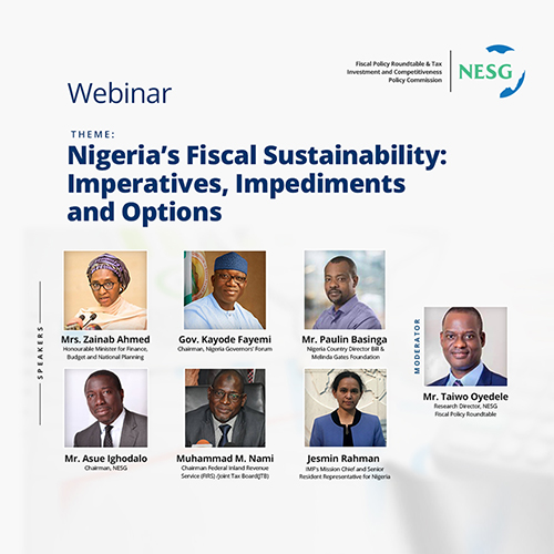 Nigeria’s Fiscal Sustainability: Imperatives, Impediments and Options,The Nigerian Economic Summit Group, The NESG, think-tank, think, tank, nigeria, policy, nesg, africa, number one think in africa, best think in nigeria, the best think tank in africa, top 10 think tanks in nigeria, think tank nigeria, economy, business, PPD, public, private, dialogue, Nigeria, Nigeria PPD, NIGERIA, PPD, The Nigerian Economic Summit Group
